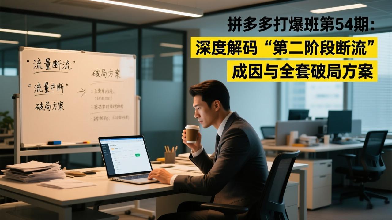拼多多打爆班第54期：深度解码“第二阶段断流”成因与全套破局方案-鼎誉项目网