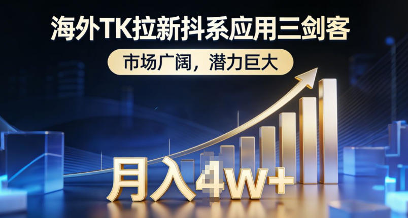 海外TK拉新抖系应用三剑客，市场广阔，潜力巨大，月入1w+-鼎誉项目网
