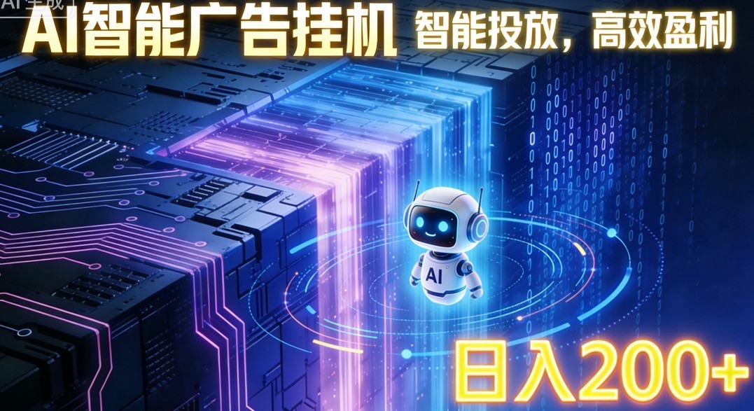 ai智能广告挂机项目,合规挂载广告即可赚取收益,单日收益可达400~500+-鼎誉项目网
