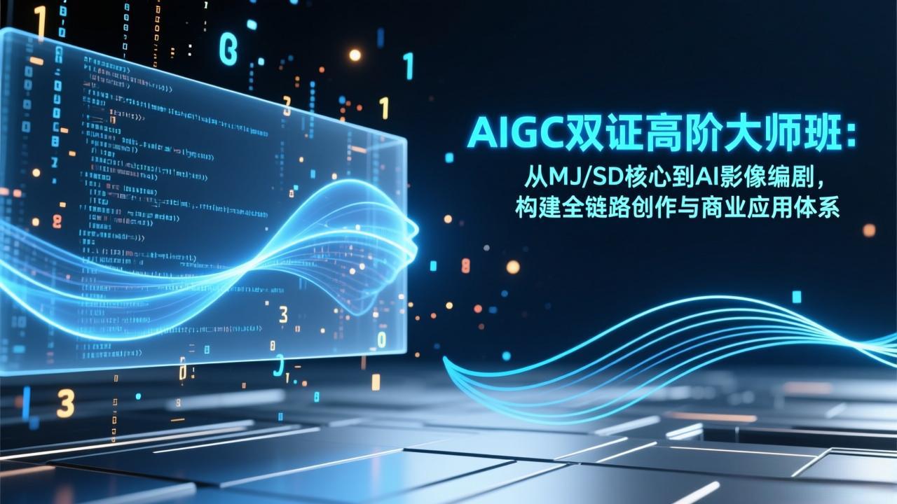 AIGC双证高阶大师班：从MJ/SD核心到AI影像编剧，构建全链路创作与商业应用体系-鼎誉项目网
