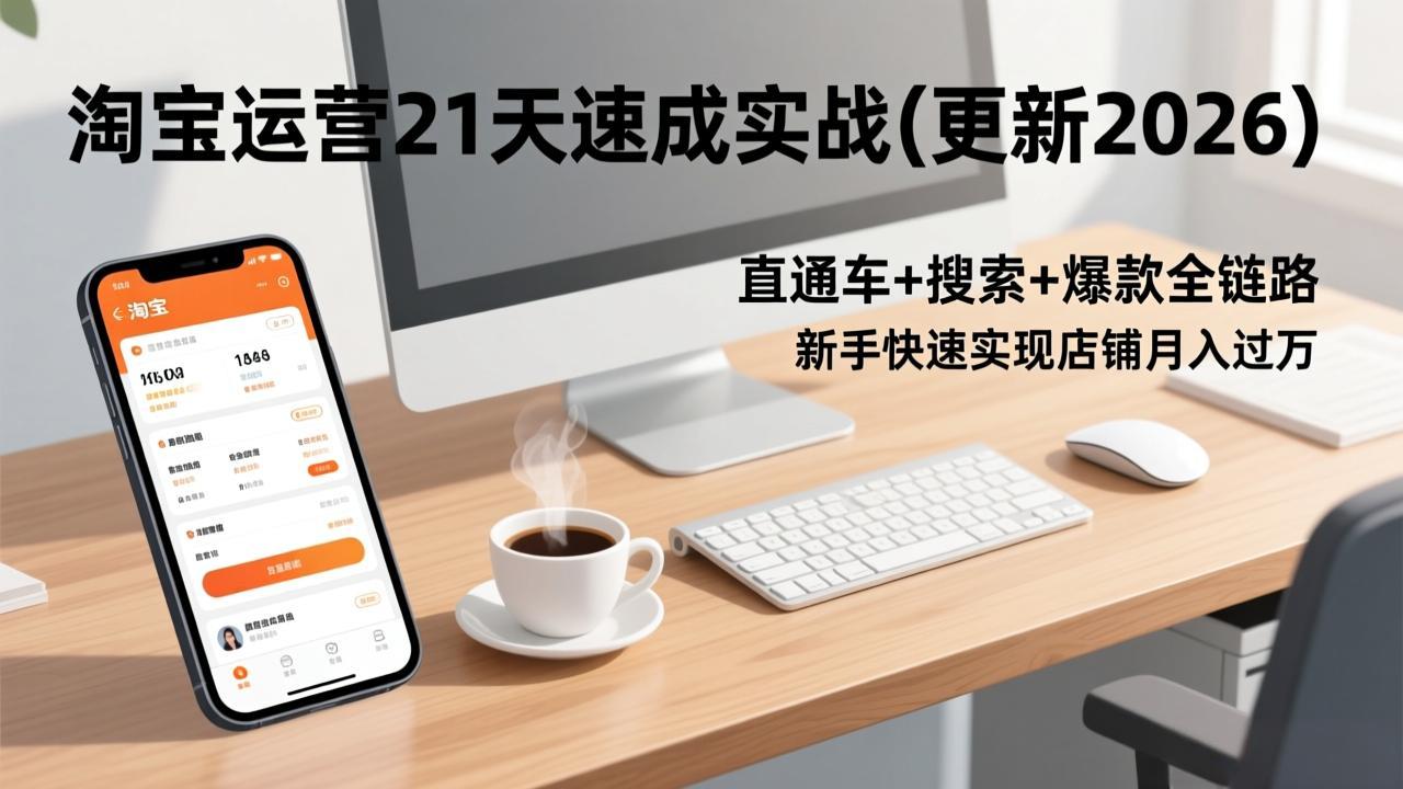 淘宝运营21天速成实战(更新2026-鼎誉项目网