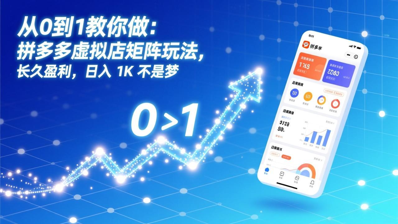 从0到1教你做：拼多多虚拟店矩阵玩法，长久盈利，日入 1K 不是梦-鼎誉项目网
