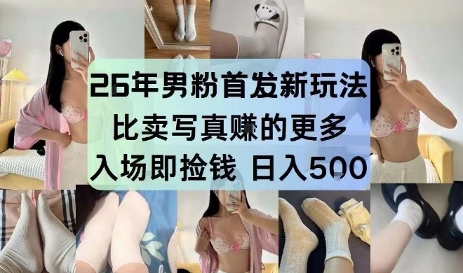 26年男粉首发最新3.0玩法，独此一家，比卖写真賺的更多，入场即捡钱，日入5张【揭秘】-鼎誉项目网
