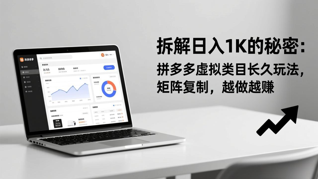 拆解日入 1K 的秘密：拼多多虚拟类目长久玩法，矩阵复制，越做越赚-鼎誉项目网
