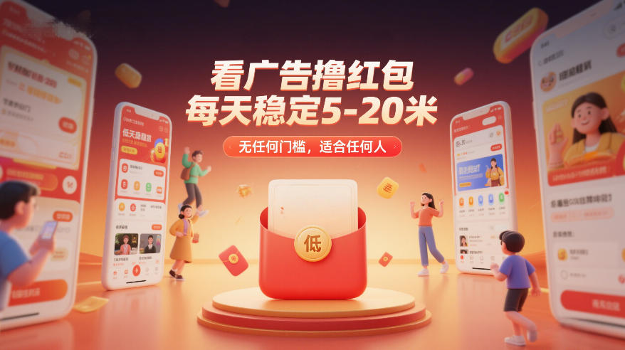 看广告撸红包，每天稳定5-20米，无任何门槛，适合任何人-鼎誉项目网