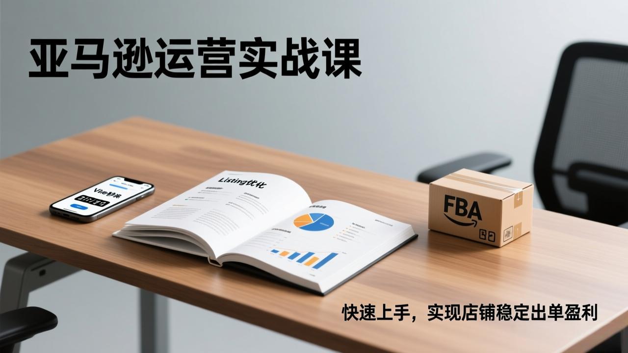 亚马逊运营实战课，Listing优化、Vine秒杀、FBA发货，快速上手，实现店铺稳定出单盈利-鼎誉项目网
