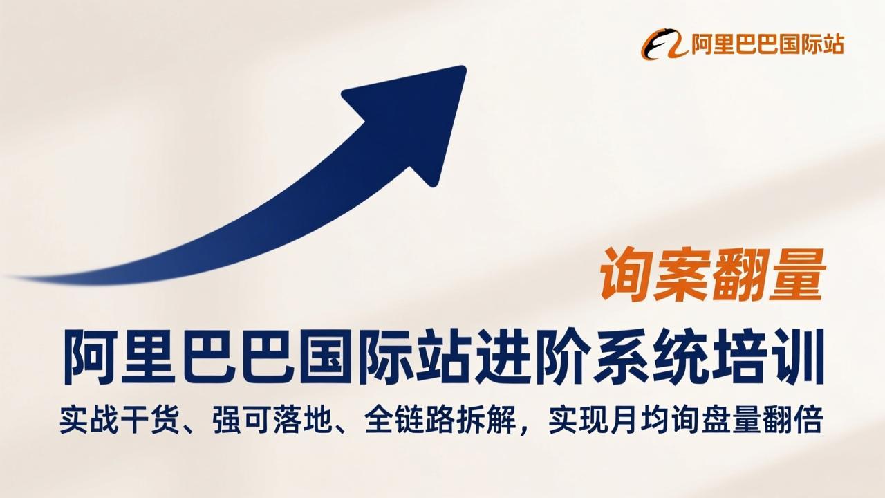 阿里巴巴国际站进阶系统培训，实战干货、强可落地、全链路拆解，实现月均询盘量翻倍-鼎誉项目网