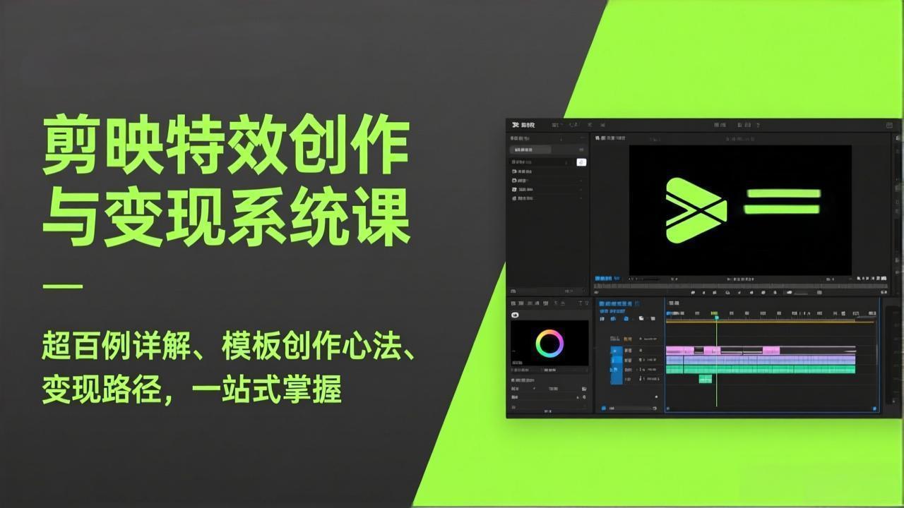 剪映特效创作与变现系统课，超百例详解、模板创作心法、变现路径，一站式掌握-鼎誉项目网