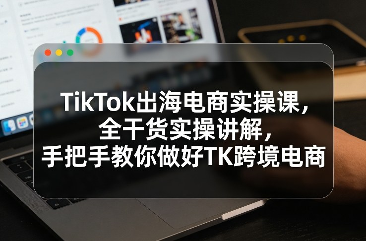 TikTok出海电商实操课，全干货实操讲解，手把手教你做好TK跨境电商-鼎誉项目网