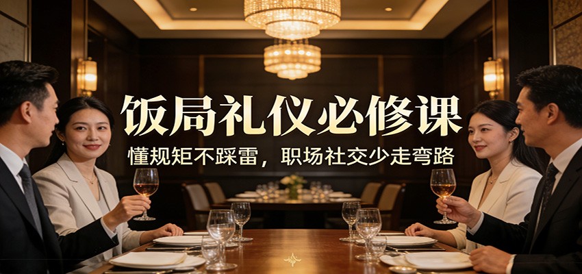 公众号收费文章：《饭局礼仪必修课：懂规矩不踩雷，职场社交少走弯路》-鼎誉项目网