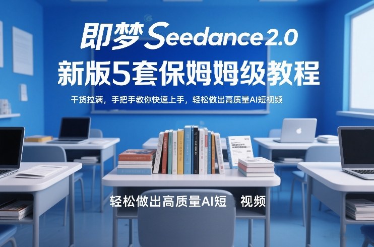 即梦Seedance2.0新版5套保姆级教程，干货拉满，手把手教你快速上手，轻松做出高质量AI短视频-鼎誉项目网