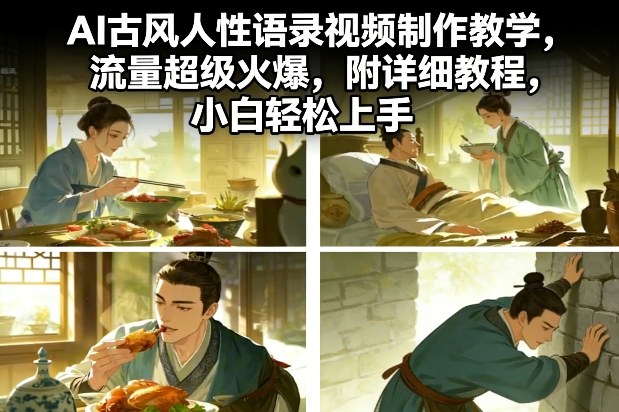 AI古风人性语录视频制作教学，流量超级火爆，附详细教程，小白轻松上手-鼎誉项目网