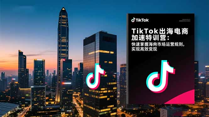 TikTok出海电商加速特训营-更新：快速掌握海外市场运营规则，实现高效变现-鼎誉项目网