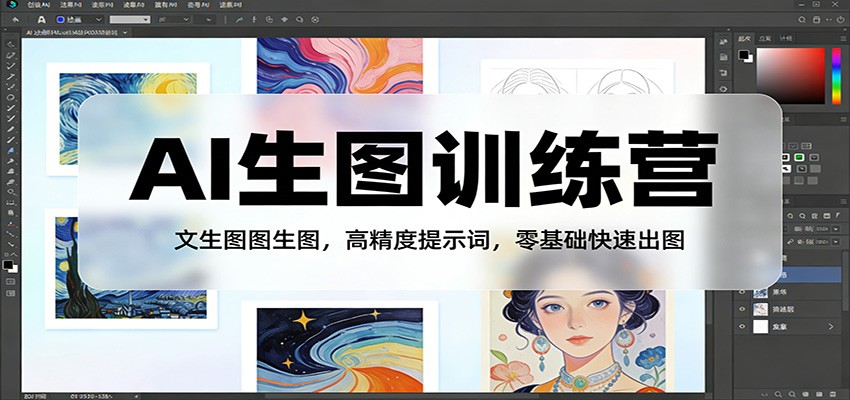 AI生图训练营：文生图图生图，高精度提示词，零基础快速出图-鼎誉项目网