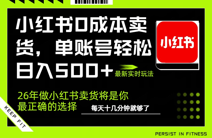 小红书0成本AI卖货，单账号轻松日入500+，完全托管AI，可矩阵放大-鼎誉项目网