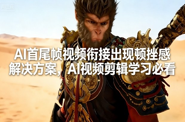 AI首尾帧视频衔接出现顿挫感解决方案，AI视频剪辑学习必看-鼎誉项目网