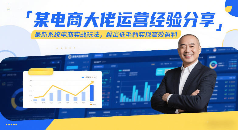某电商大佬运营经验分享，最新系统电商实战玩法，跳出低毛利实现高效盈利(更新)-鼎誉项目网