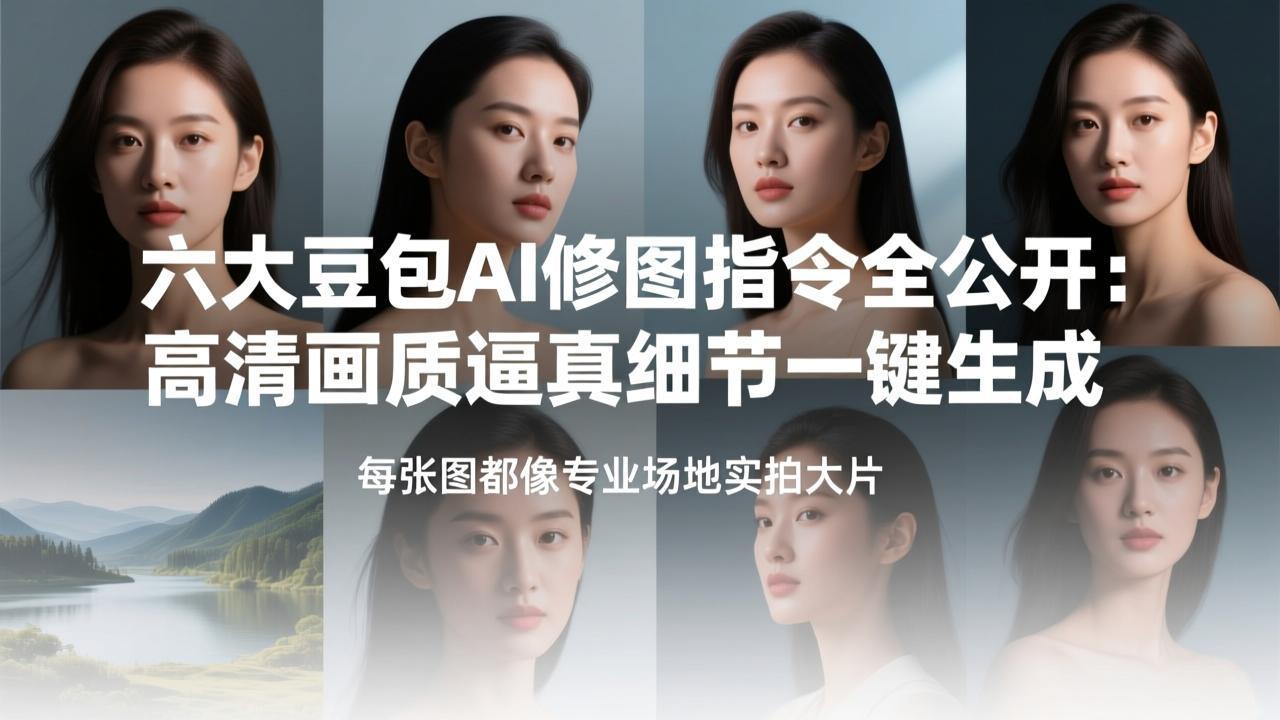 六大豆包AI修图指令全公开：高清画质逼真细节一键生成，每张图都像专业场地实拍大片-鼎誉项目网