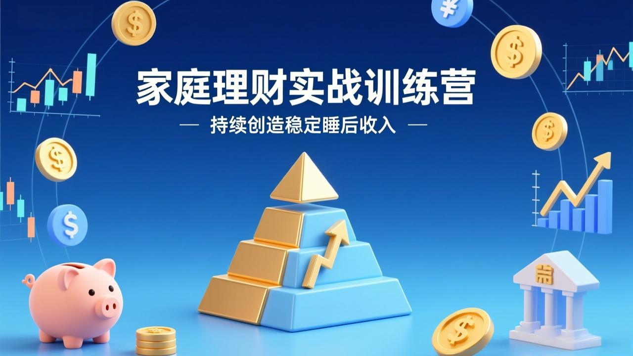 家庭理财实战训练营：从0到1建体系，三阶进阶层层递进，助你持续创造稳定睡后收入-鼎誉项目网