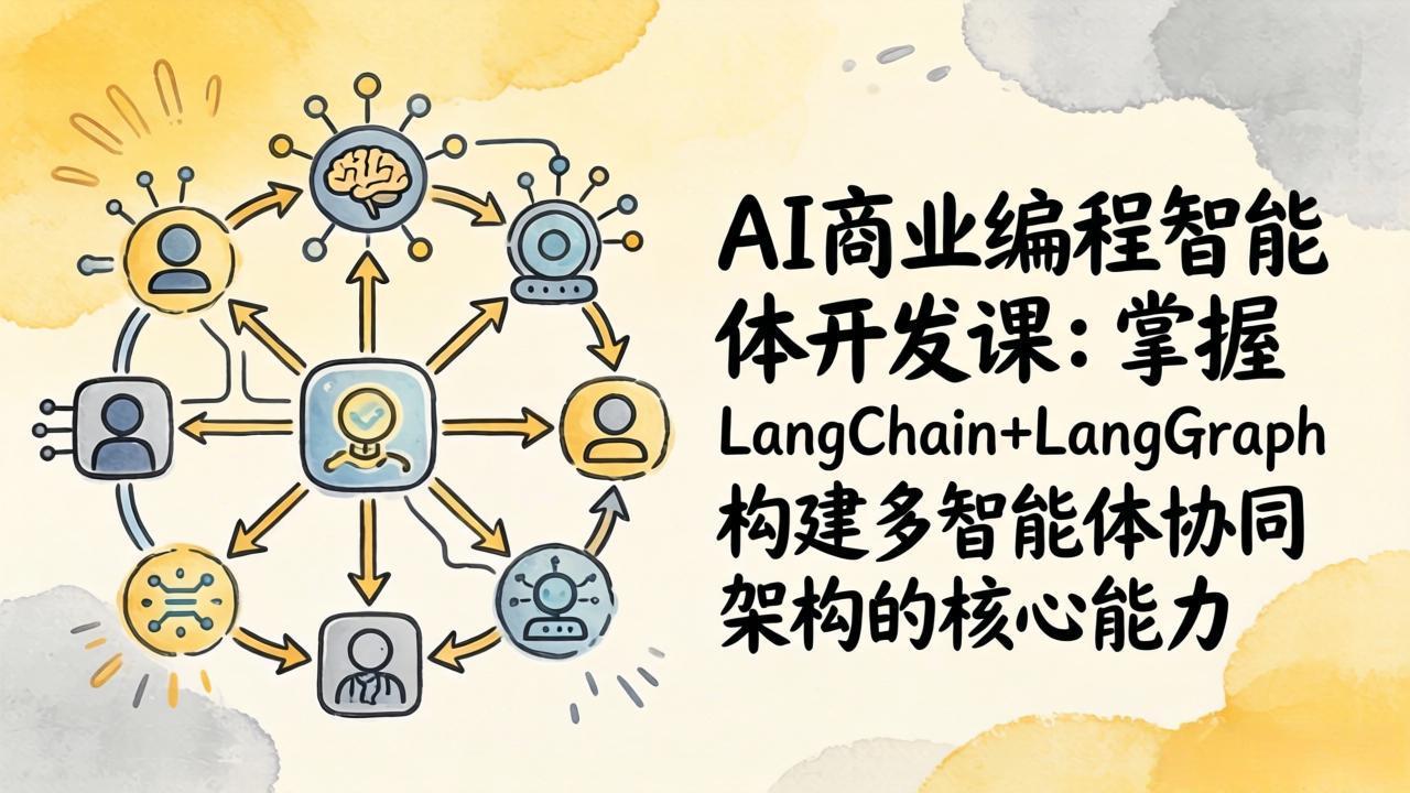 AI商业编程智能体开发课：掌握LangChain+LangGraph构建多智能体协同架构的核心能力-鼎誉项目网