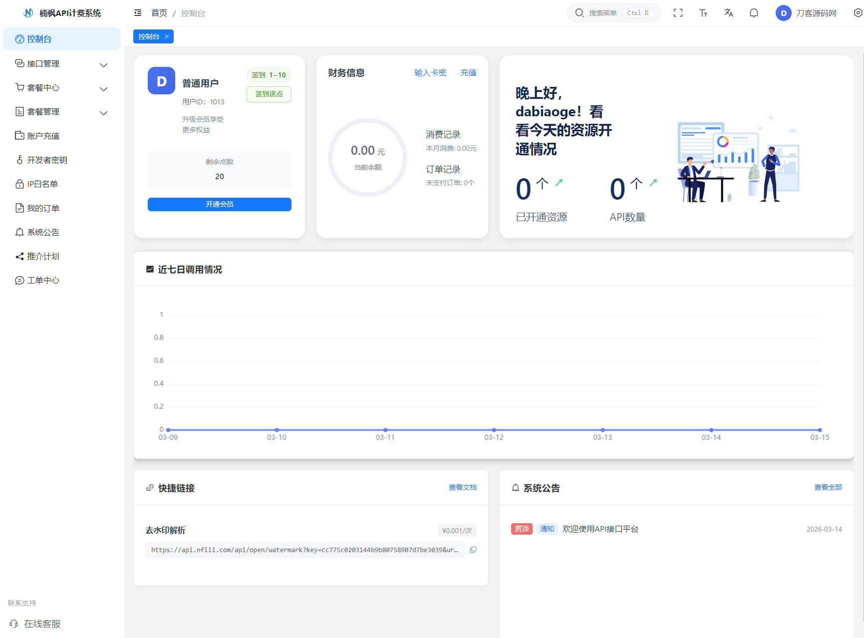 2026全新UI解析计费系统源码 附教程-鼎誉项目网