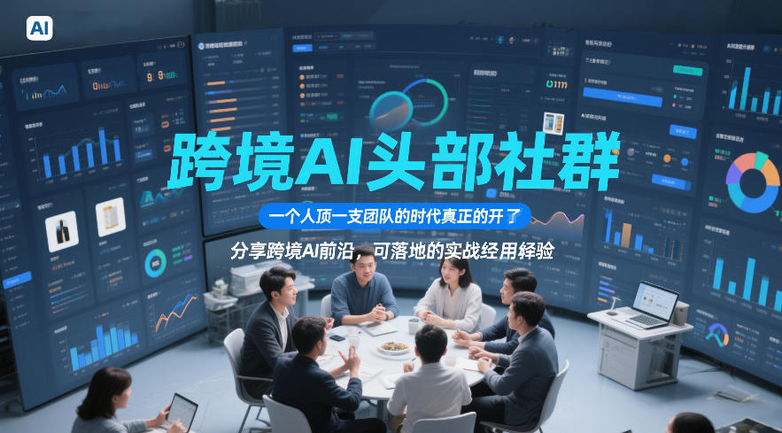 跨境AI头部社群，一个人顶一支团队的时代真正的开始了，分享跨境AI前沿，可落地的实战经验(更新3月)-鼎誉项目网