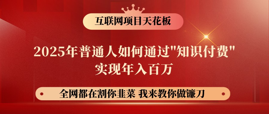 网创项目终点站-镰刀训练营超级IP合伙人，25年普通人如何通过“知识付费”年入百万-鼎誉项目网