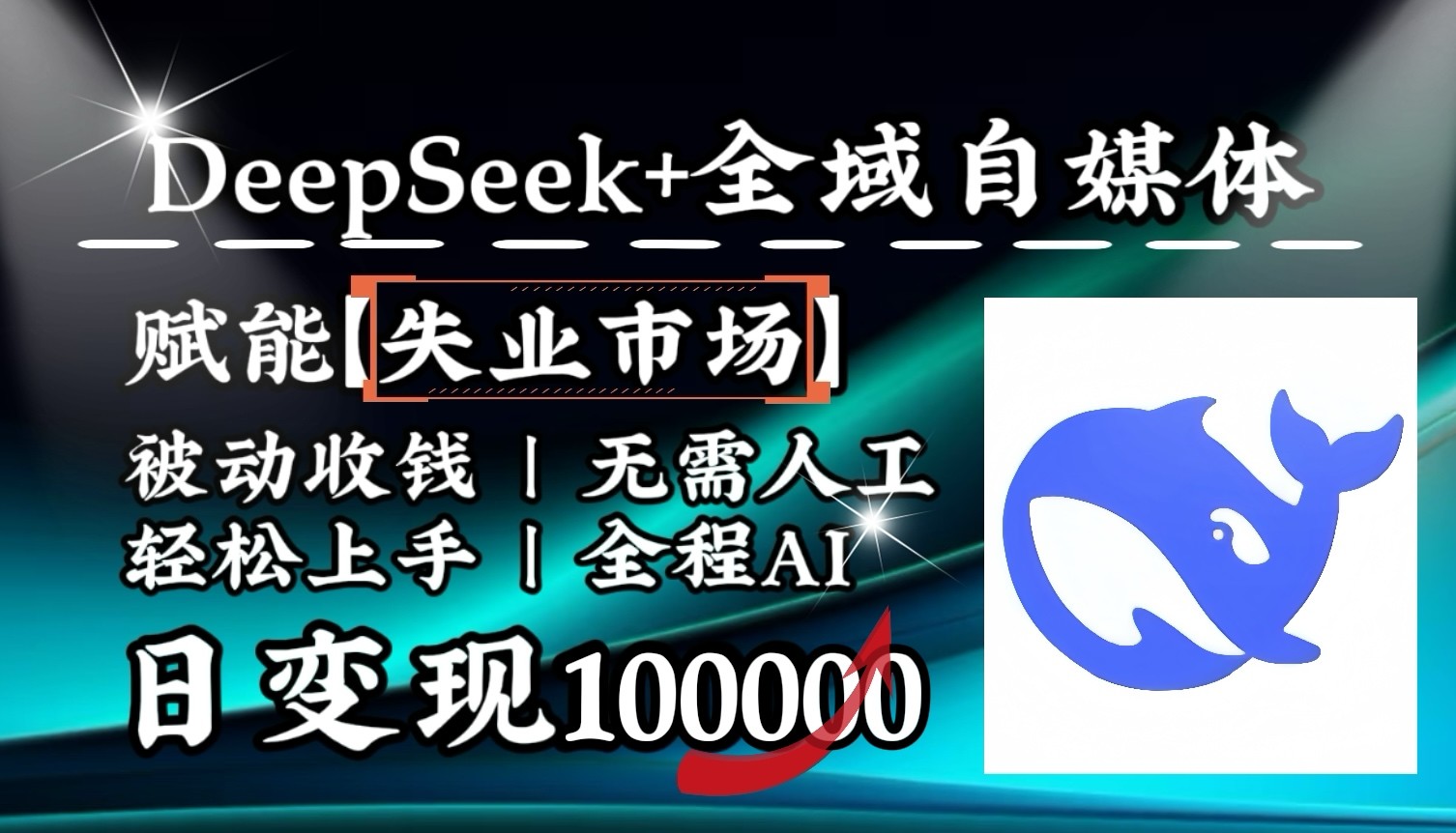 降维打击，DeepSeek+失业市场，全自动操作，结合人人刚需，单月利润轻松破100000＋-鼎誉项目网