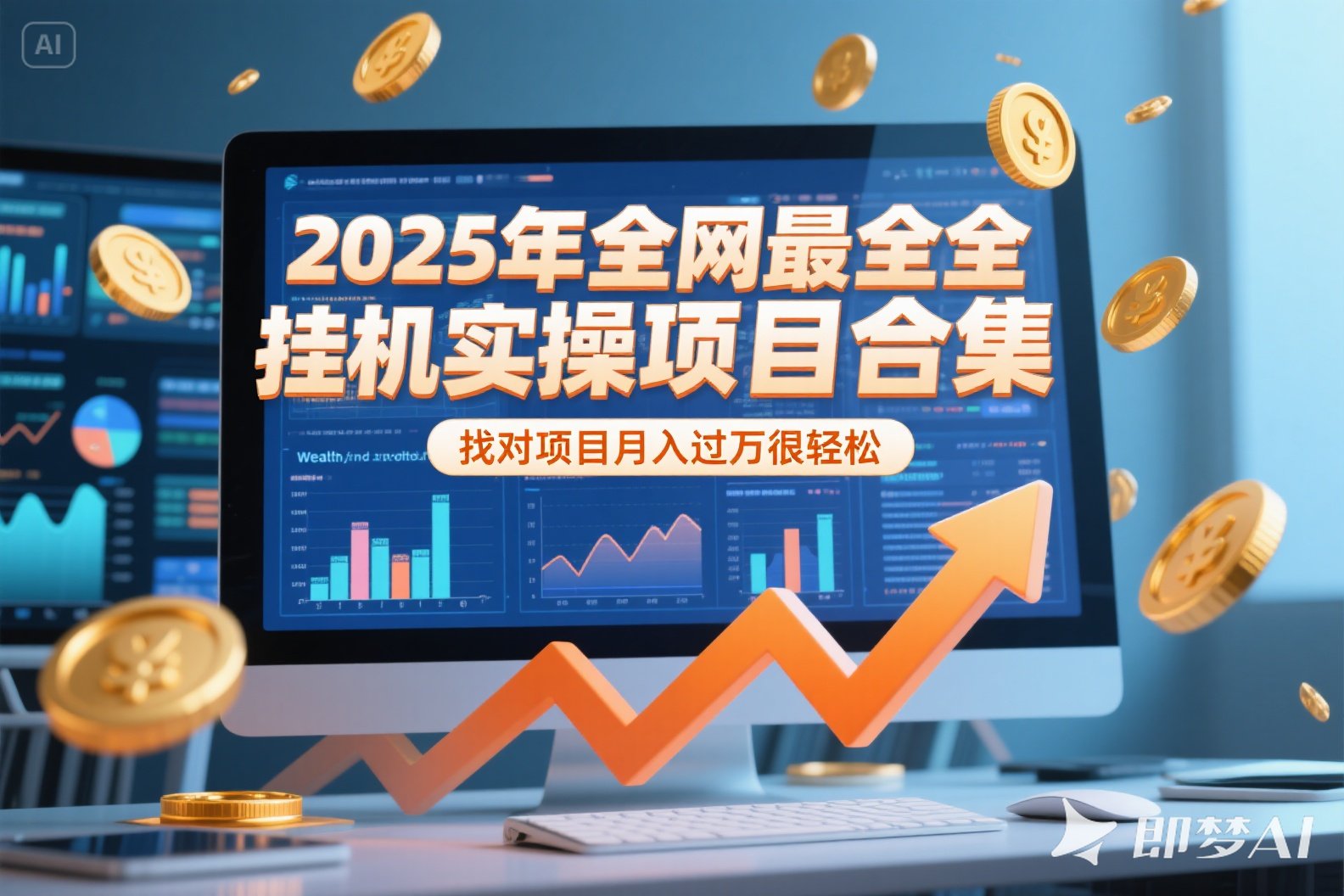 2025年挂机实操项目实操演练，挂机类型，AI直播类型，轻资产创业类型…-鼎誉项目网