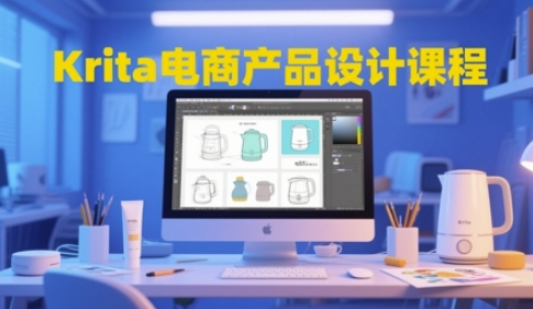 Krita电商产品设计课程，掌握从工具使用到创意落地的全链路设计能力-鼎誉项目网