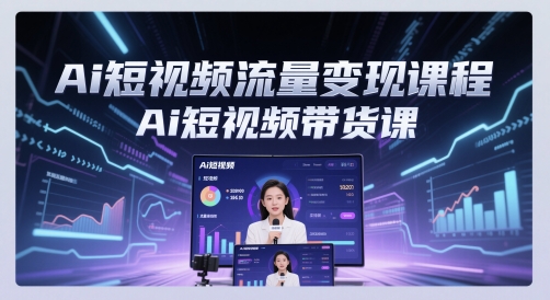 Ai短视频流量变现课程，Ai短视频带货课-鼎誉项目网
