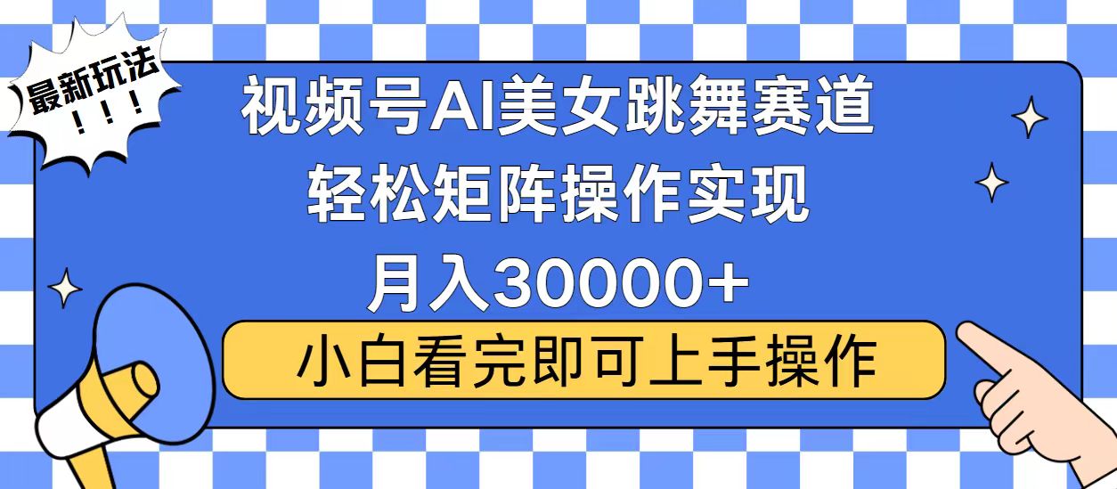 视频号蓝海赛道玩法，当天起号，拉爆流量收益，小白也能轻松月入30000+-鼎誉项目网