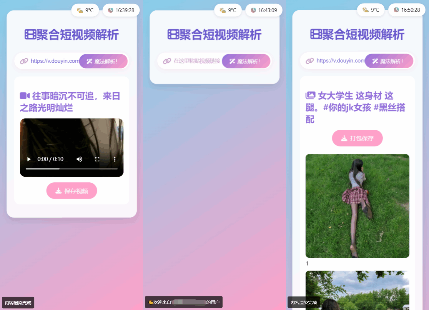 全新二次元聚合短视频解析去水印系统源码 自适应双端-鼎誉项目网