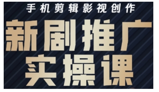 影视短剧号运营与剪辑实战全攻略，手机剪辑影视创作，新剧推广实操课-鼎誉项目网