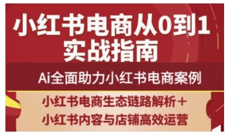 2025小红书电商全链路运营，Ai全面助力小红书电商案例-鼎誉项目网
