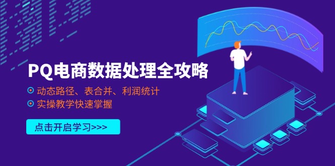 PQ电商数据处理全攻略，动态路径、表合并、利润统计，实操教学快速掌握-鼎誉项目网