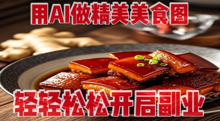 用AI做精美美食图，无需专业设备拍摄，轻轻松松开启副业-鼎誉项目网