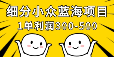 细分小众蓝海项目，一单利润3张，每月收入稳定过1w+-鼎誉项目网