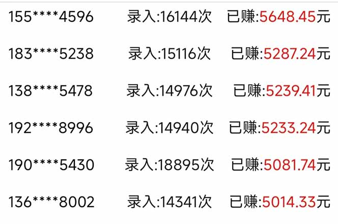 信息录入，几秒一单，只需一部手机，小白轻松上手，日入500＋-鼎誉项目网