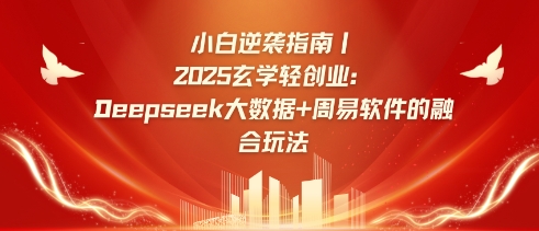 小白逆袭指南，2025玄学轻创业：Deepseek大数据+周易算法的融合玩法-鼎誉项目网