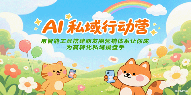 AI私域行动营：用智能工具搭建朋友圈营销体系让你成为高转化私域操盘手-鼎誉项目网