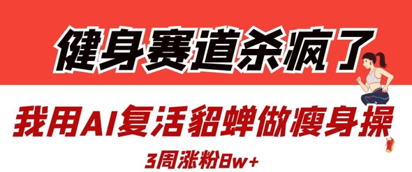 健身赛道杀疯了？我用AI复活貂蝉做瘦身操，3周涨粉8W-鼎誉项目网