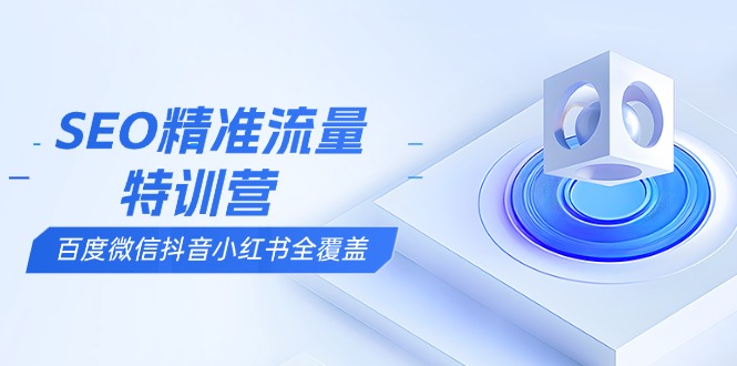 SEO精准流量特训营，百度微信抖音小红书全覆盖，带你搞懂搜索优化核心技巧-鼎誉项目网