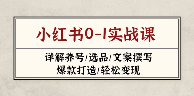 小红书0-1实战课(2023-2025-鼎誉项目网