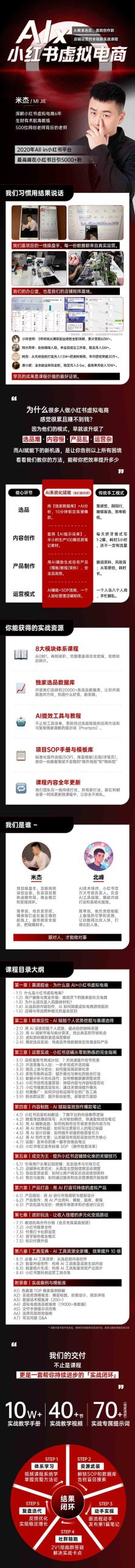 单号月收3w+,小红书低成本搞钱课《AI×小红书虚拟电商》全套-鼎誉项目网