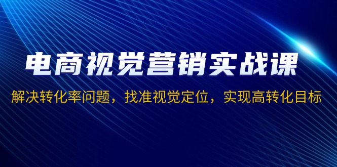 电商视觉营销实战课，解决转化率问题，找准视觉定位，实现高转化目标-鼎誉项目网