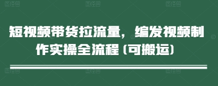短视频带货拉流量，编发视频制作实操全流程(可搬运)-鼎誉项目网