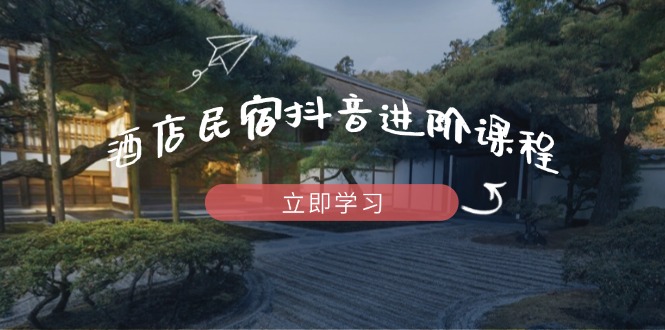 酒店民宿抖音进阶课程，掌握流量渠道与推流逻辑，打造爆款内容-鼎誉项目网