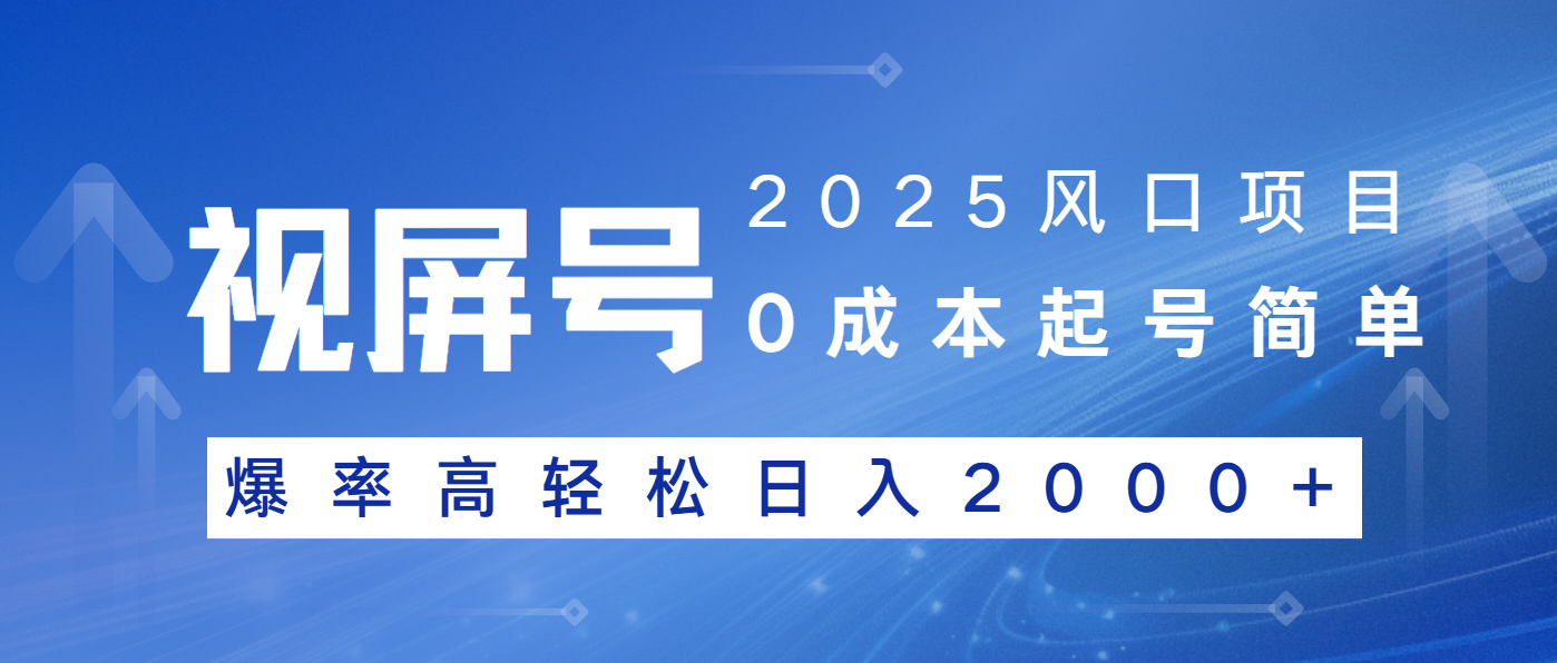 2025风口项目，视频号带货，起号简单，爆率高轻松日入2000+-鼎誉项目网