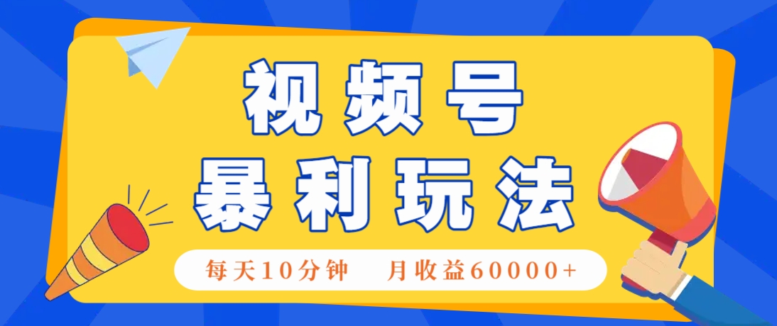 视频号AI赚钱法,每天只需10分钟,月入6万+!(超详细拆解)-鼎誉项目网